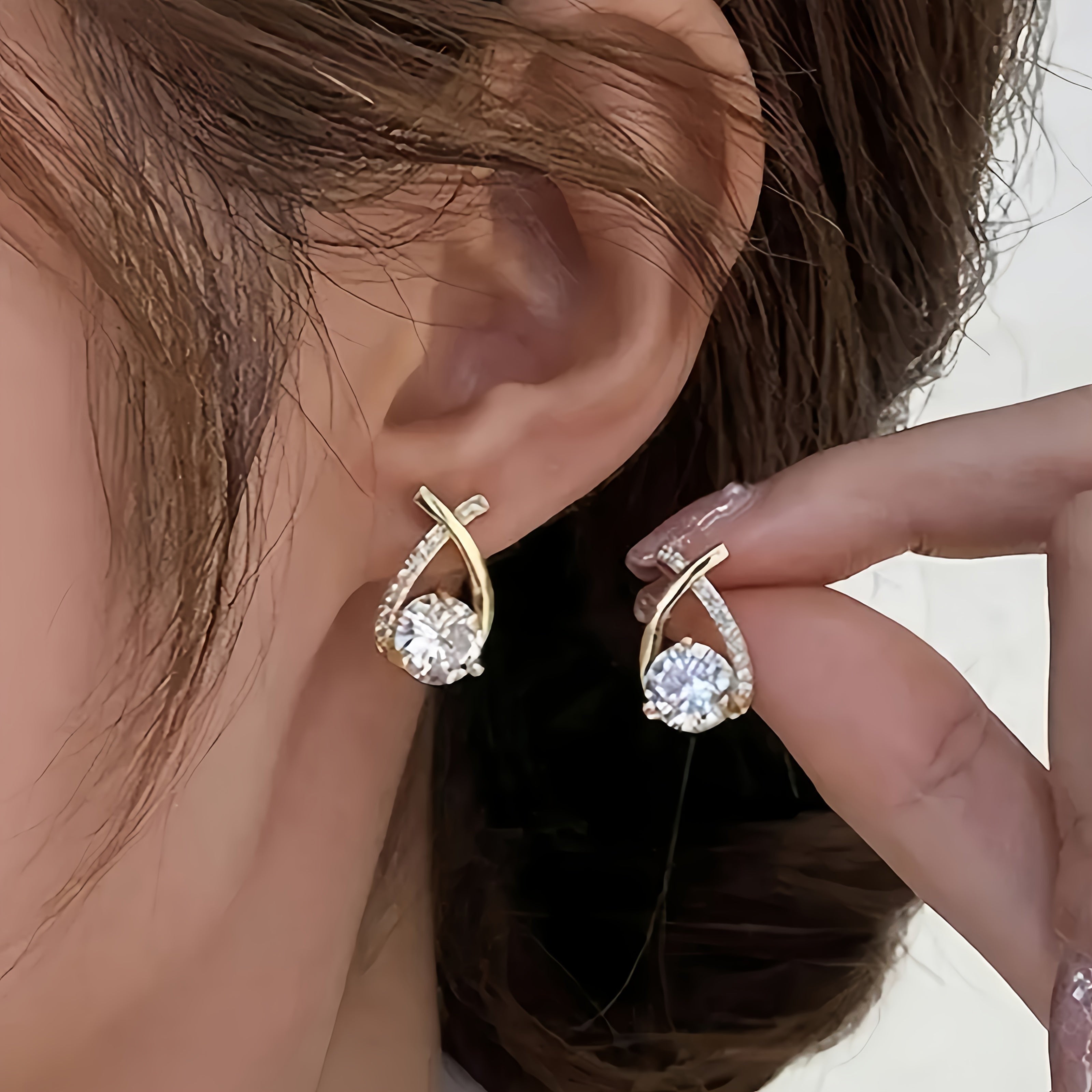 GOLD CROSS EARRINGS