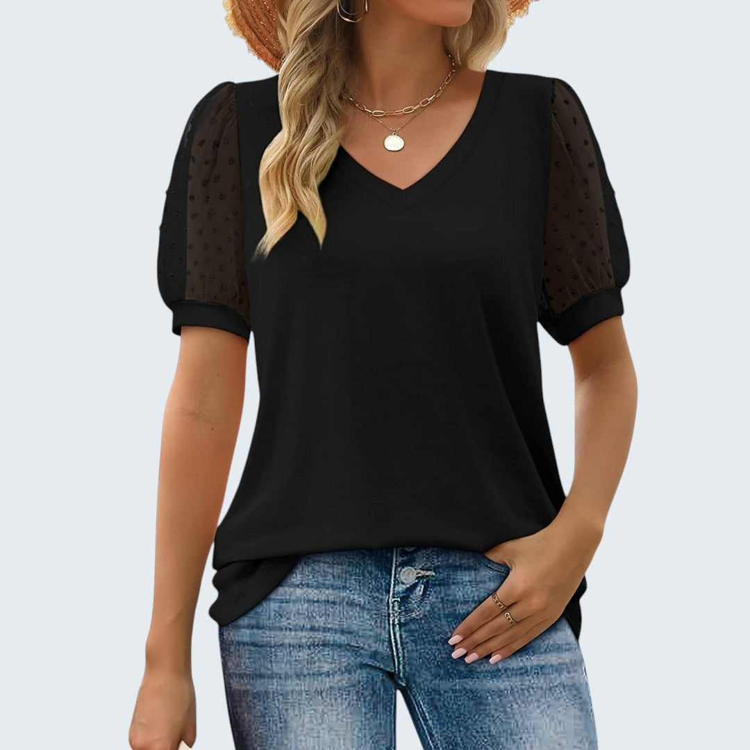 DAHLIA | SHEER SLEEVE TOP