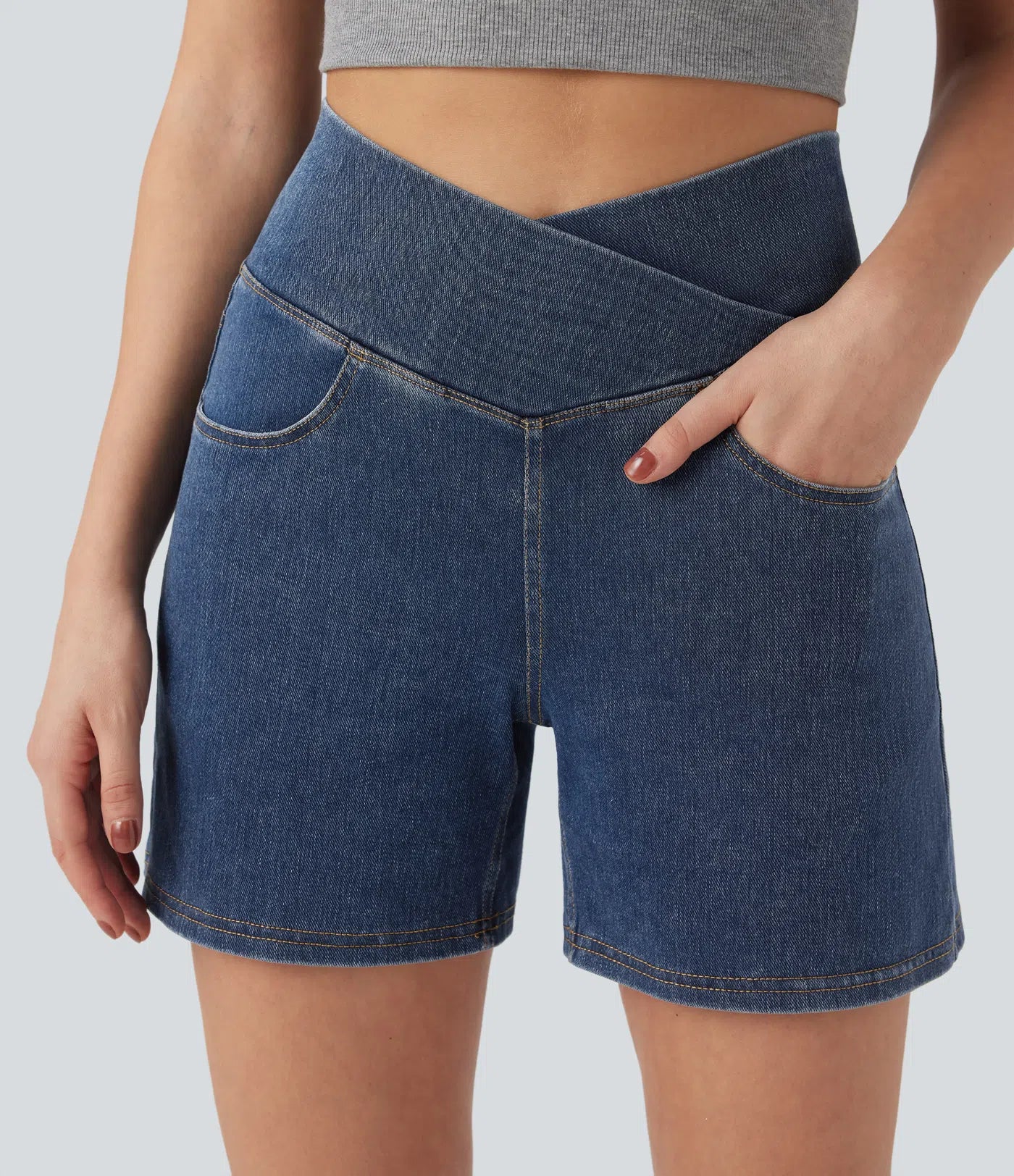 MAIA | HIGH WAISTED DENIM SHORTS