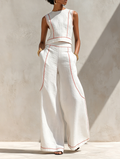 TAIRA | LINEN PANTS WITH BLOUSE