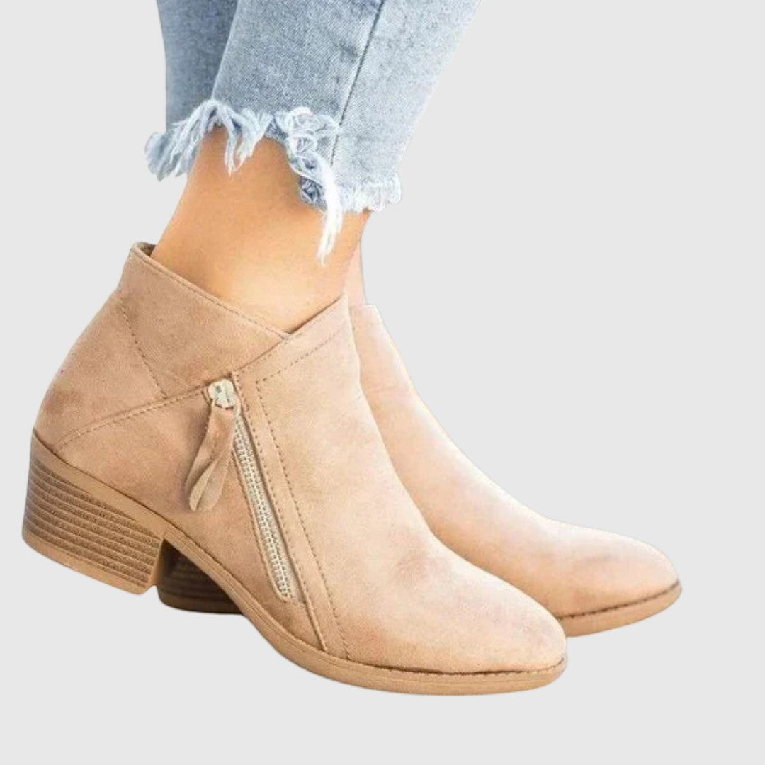 AVENYA | SIDE-ZIP LEATHER BOOTS