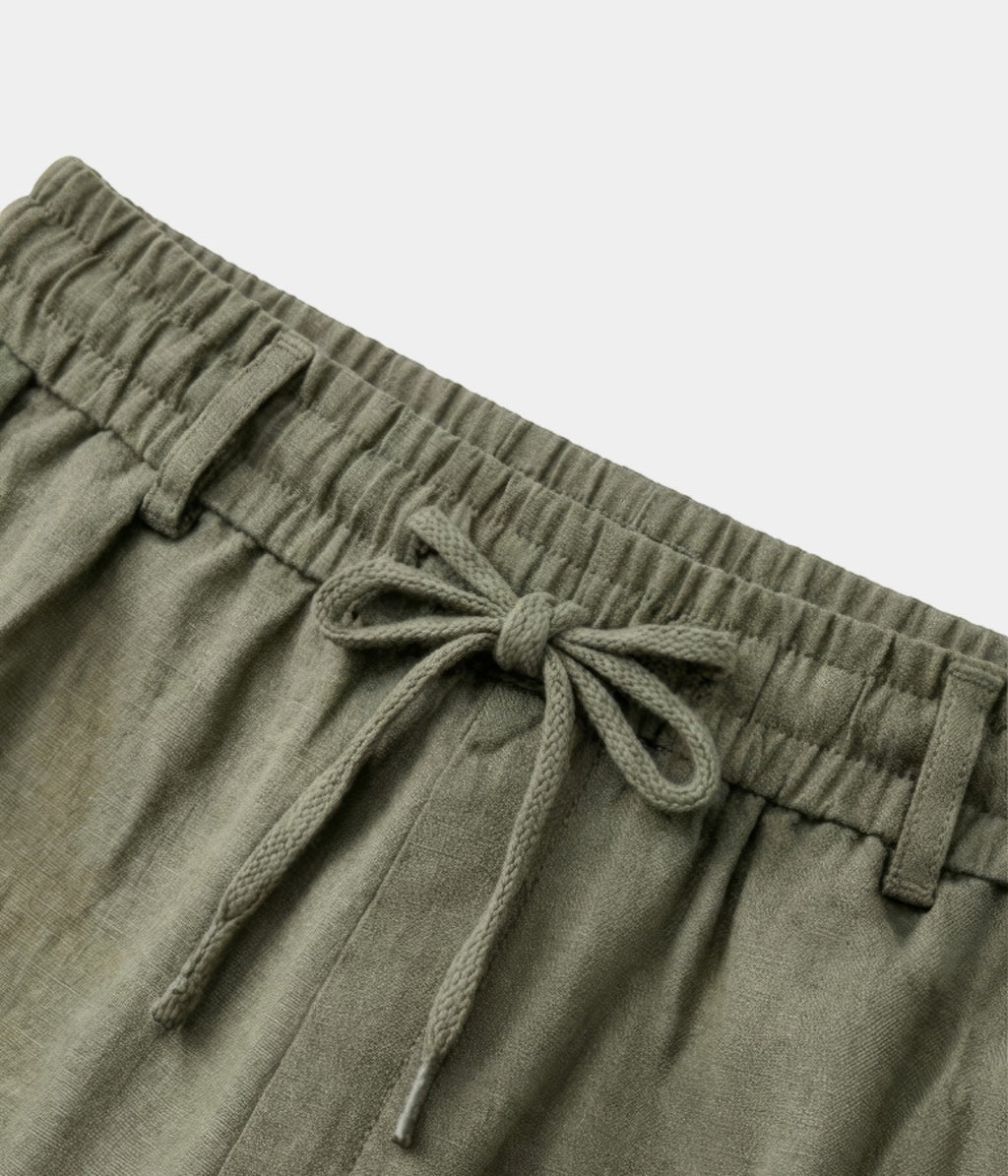 MARVIN | OLIVE LINEN TROUSERS