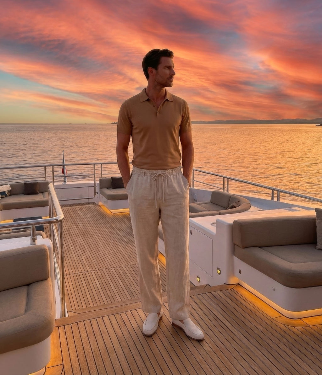 MARVIN | BEIGE LINEN TROUSERS