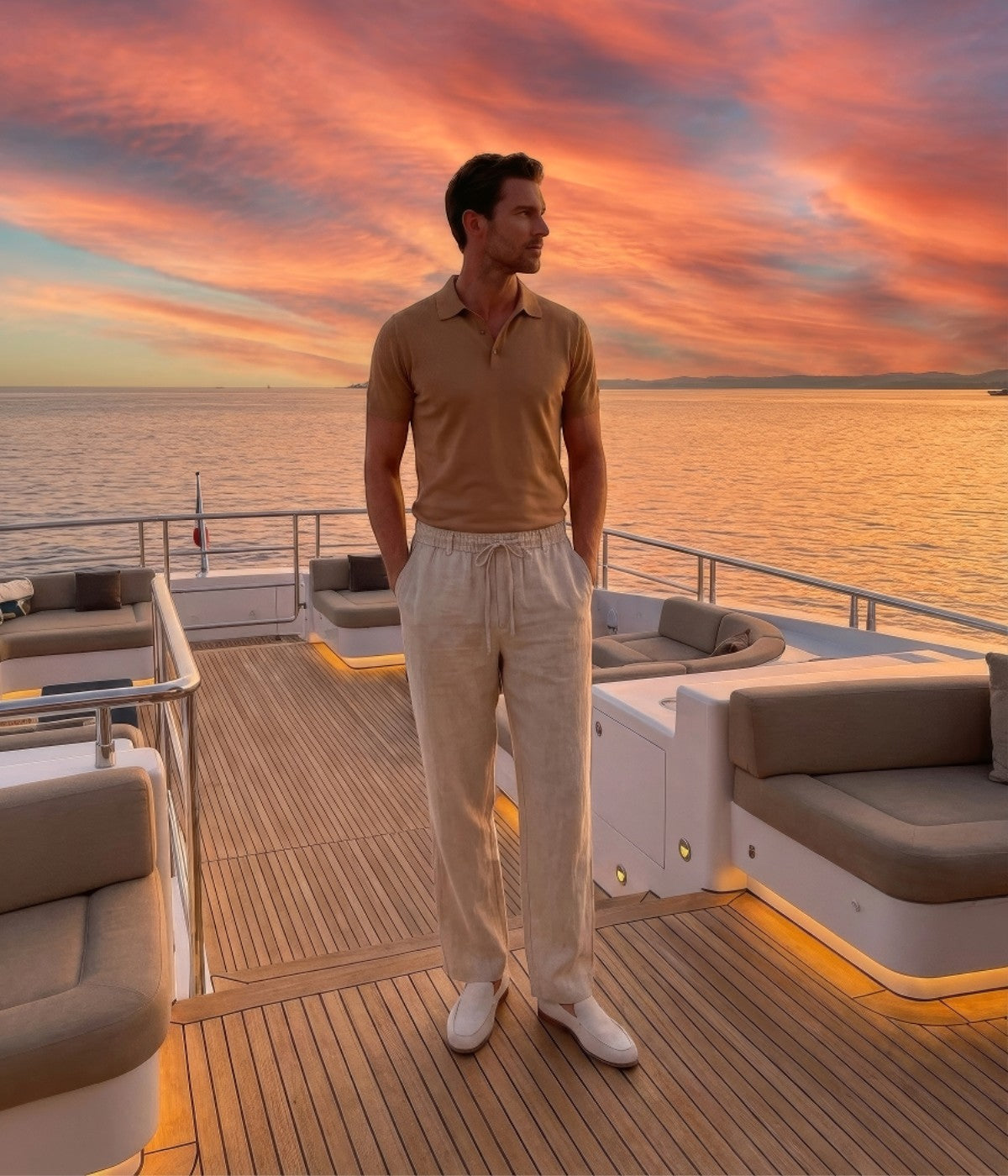 MARVIN | BEIGE LINEN TROUSERS