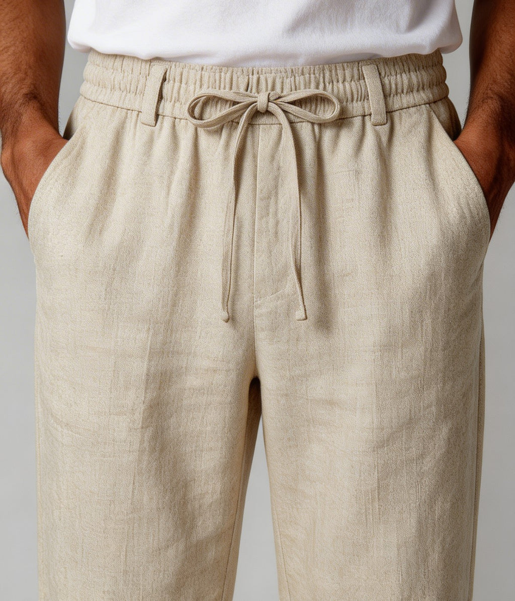 MARVIN | BEIGE LINEN TROUSERS