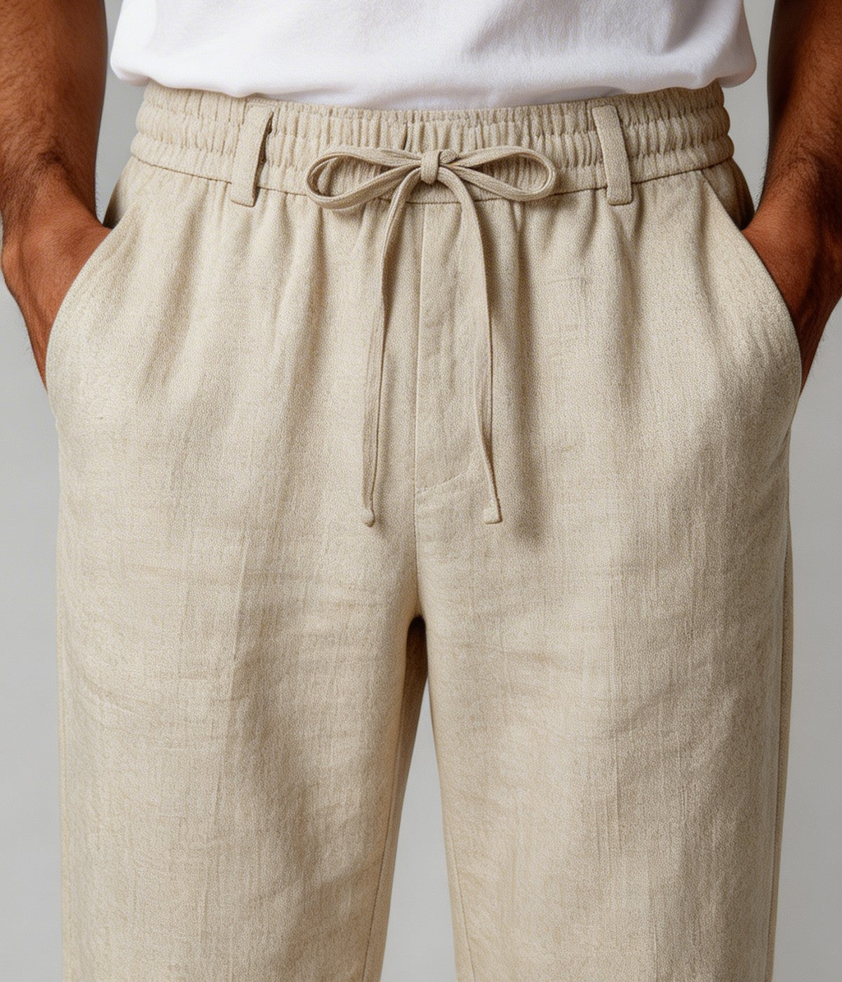 MARVIN | BEIGE LINEN TROUSERS