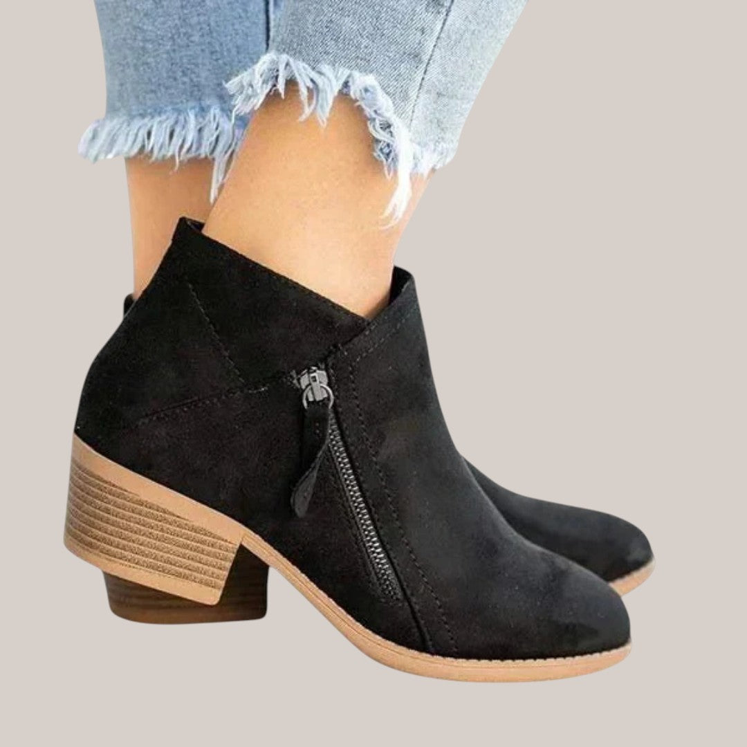 AVENYA | SIDE-ZIP LEATHER BOOTS