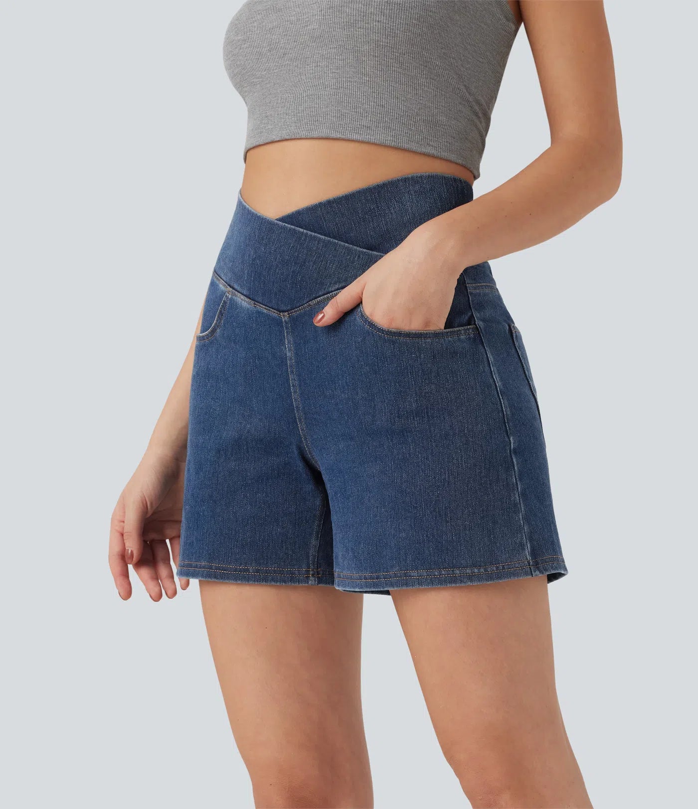 MAIA | HIGH WAISTED DENIM SHORTS