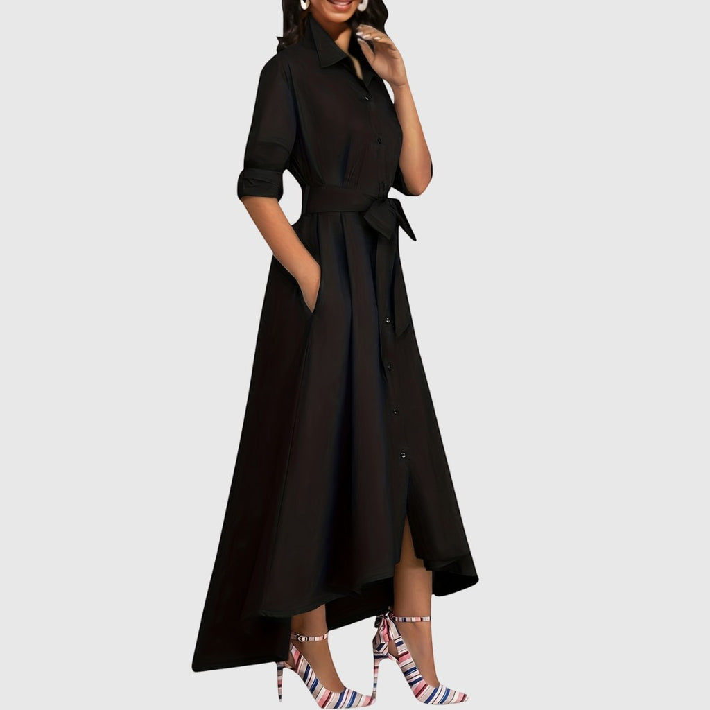 LIVIENNE | BUTTON-FRONT DRESS