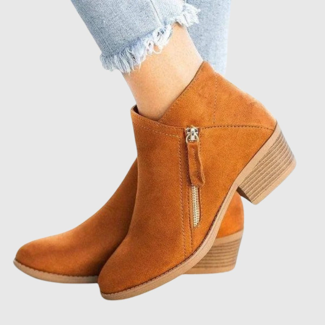AVENYA | SIDE-ZIP LEATHER BOOTS