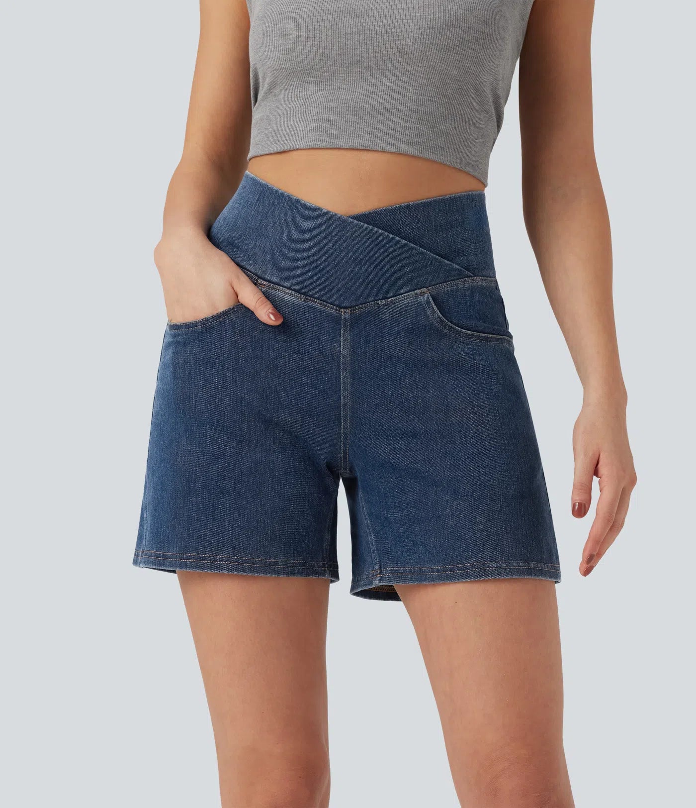 MAIA | HIGH WAISTED DENIM SHORTS