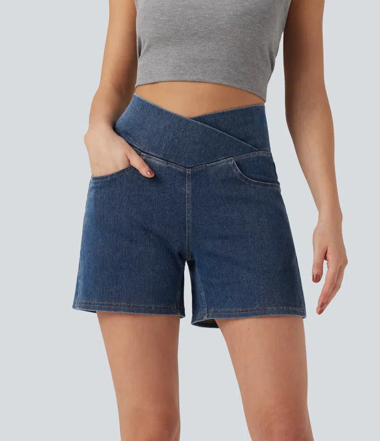 MAIA | HIGH WAISTED DENIM SHORTS