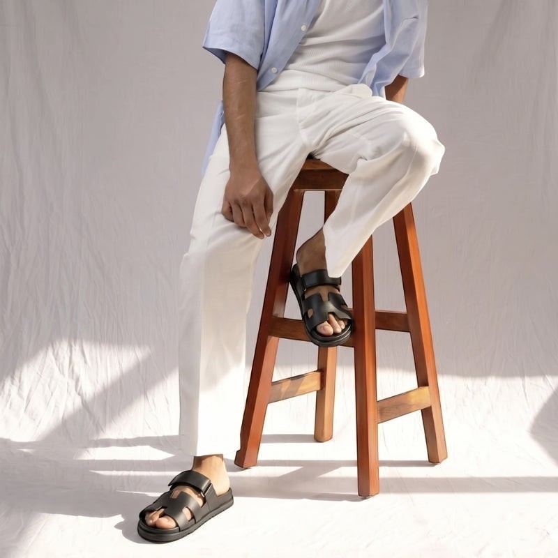 CANNES | LEATHER SLIDES