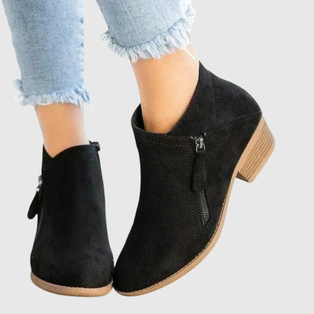 AVENYA | SIDE-ZIP LEATHER BOOTS