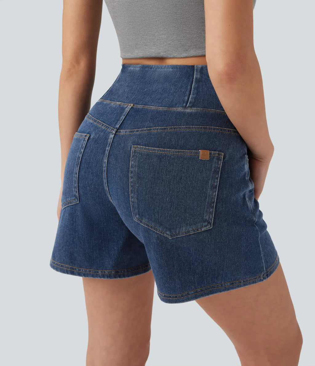 MAIA | HIGH WAISTED DENIM SHORTS