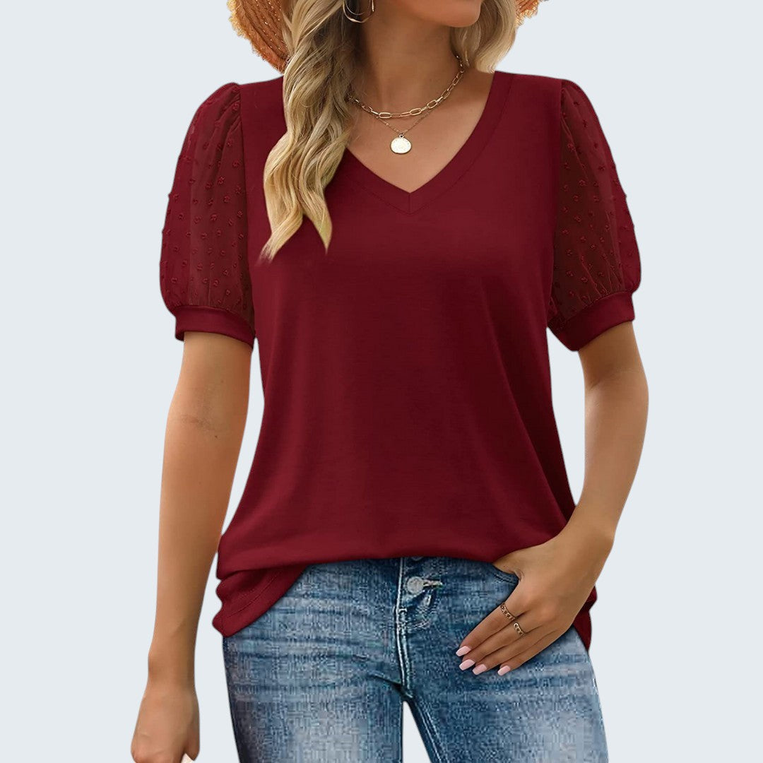 DAHLIA | SHEER SLEEVE TOP