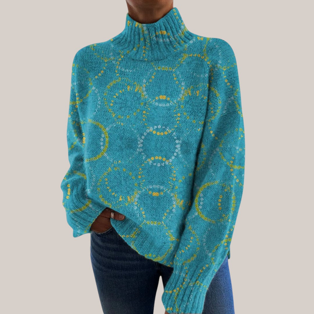 CRESSIDA | PRINT KNIT SWEATER