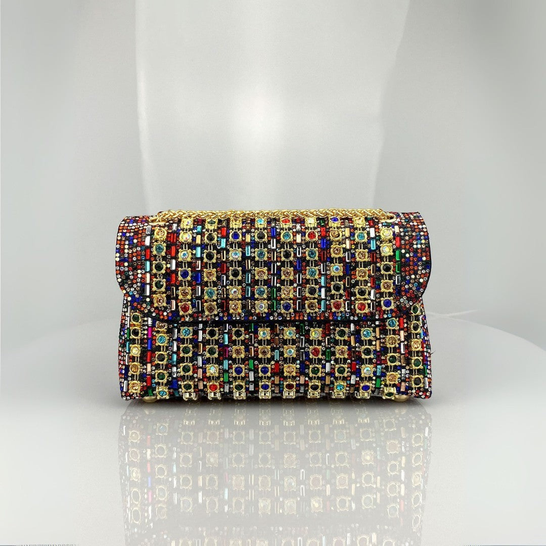 KLAUDIA | CHIC CHAIN DIAMOND SHOULDER BAG