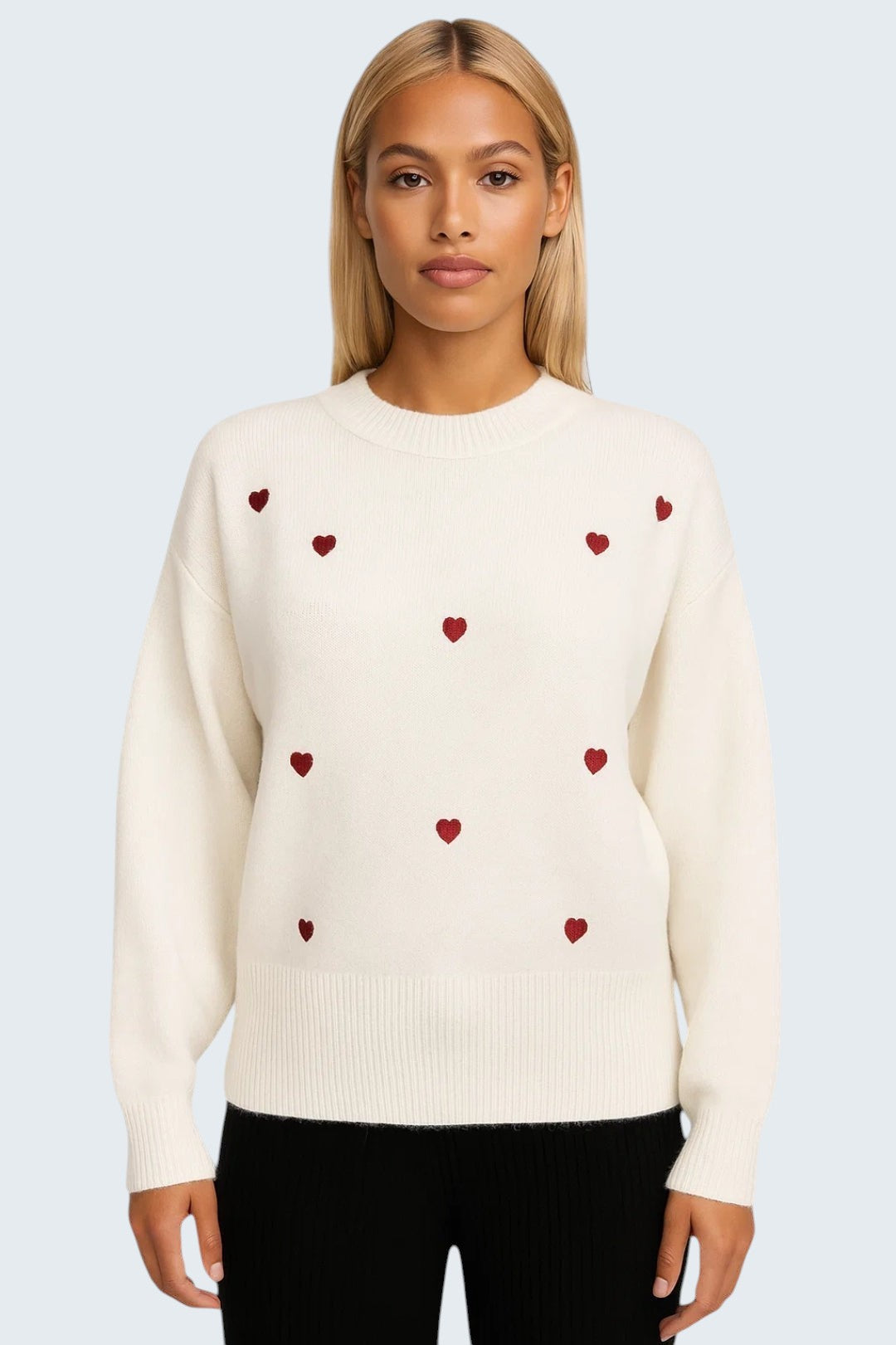 ROMILLY | HEART PATTERN SWEATER