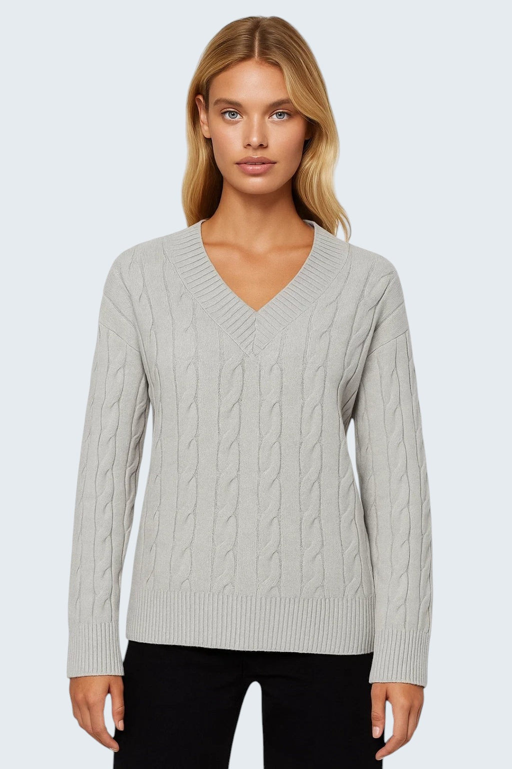 SUNNIVA | V-NECK KNIT SWEATER