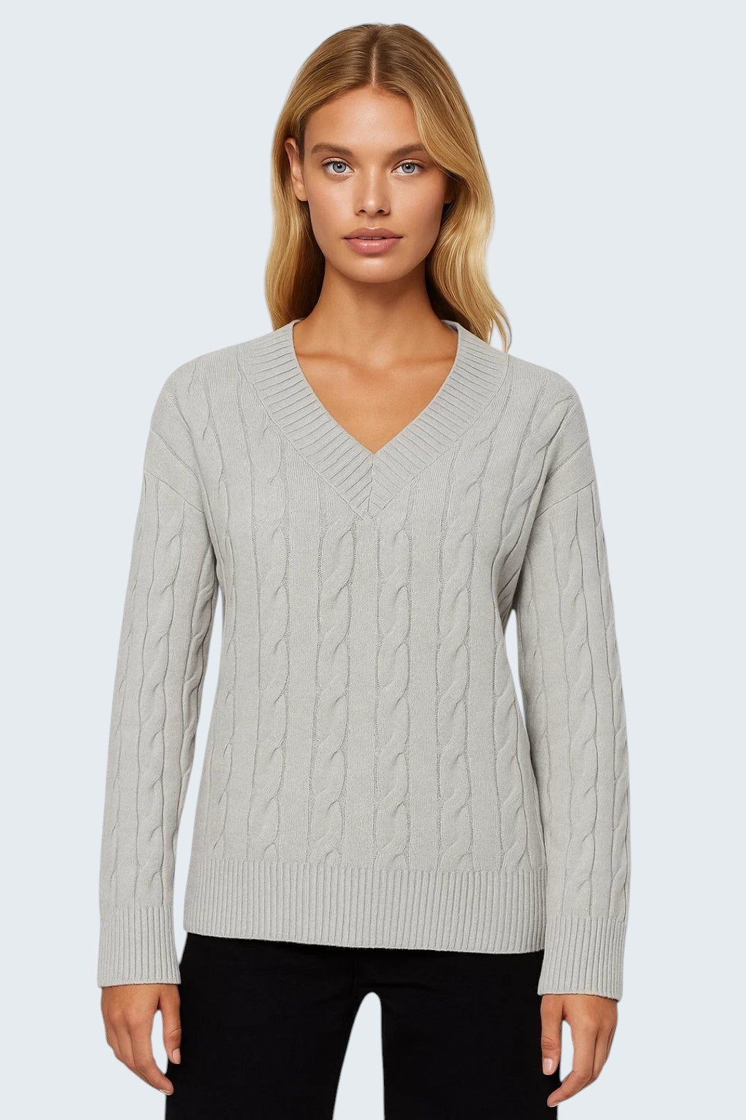 SUNNIVA | V-NECK KNIT SWEATER