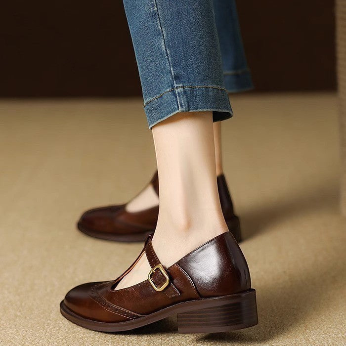 YSOLENNE | T-BAR MARY JANE SHOES