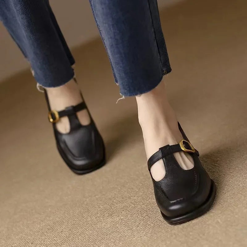 SELVANA | T-STRAP SHOES