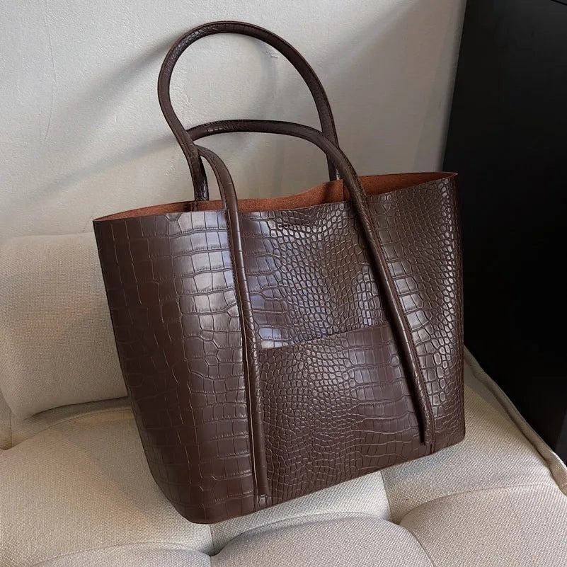 SYLVETTE | CROC SHOULDER BAG