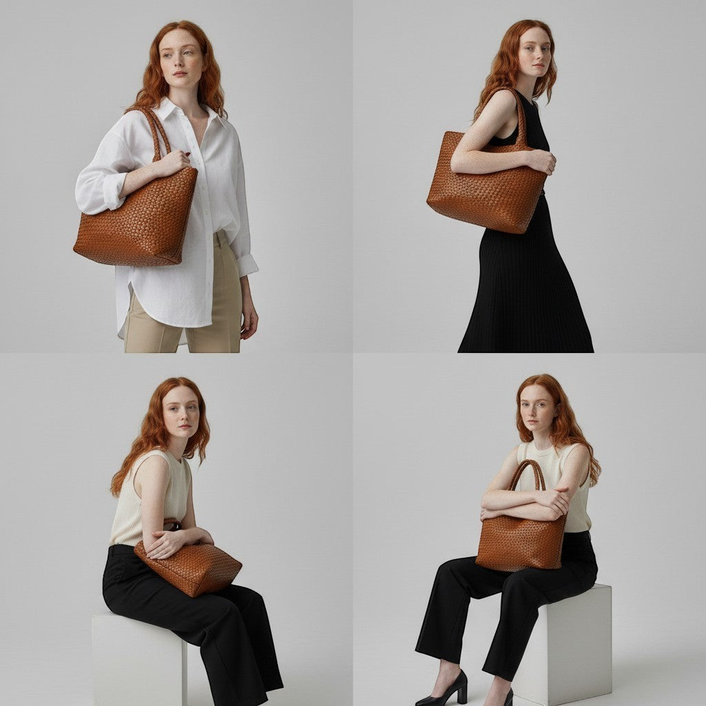 LANA | HANDWOVEN LEATHER BAG