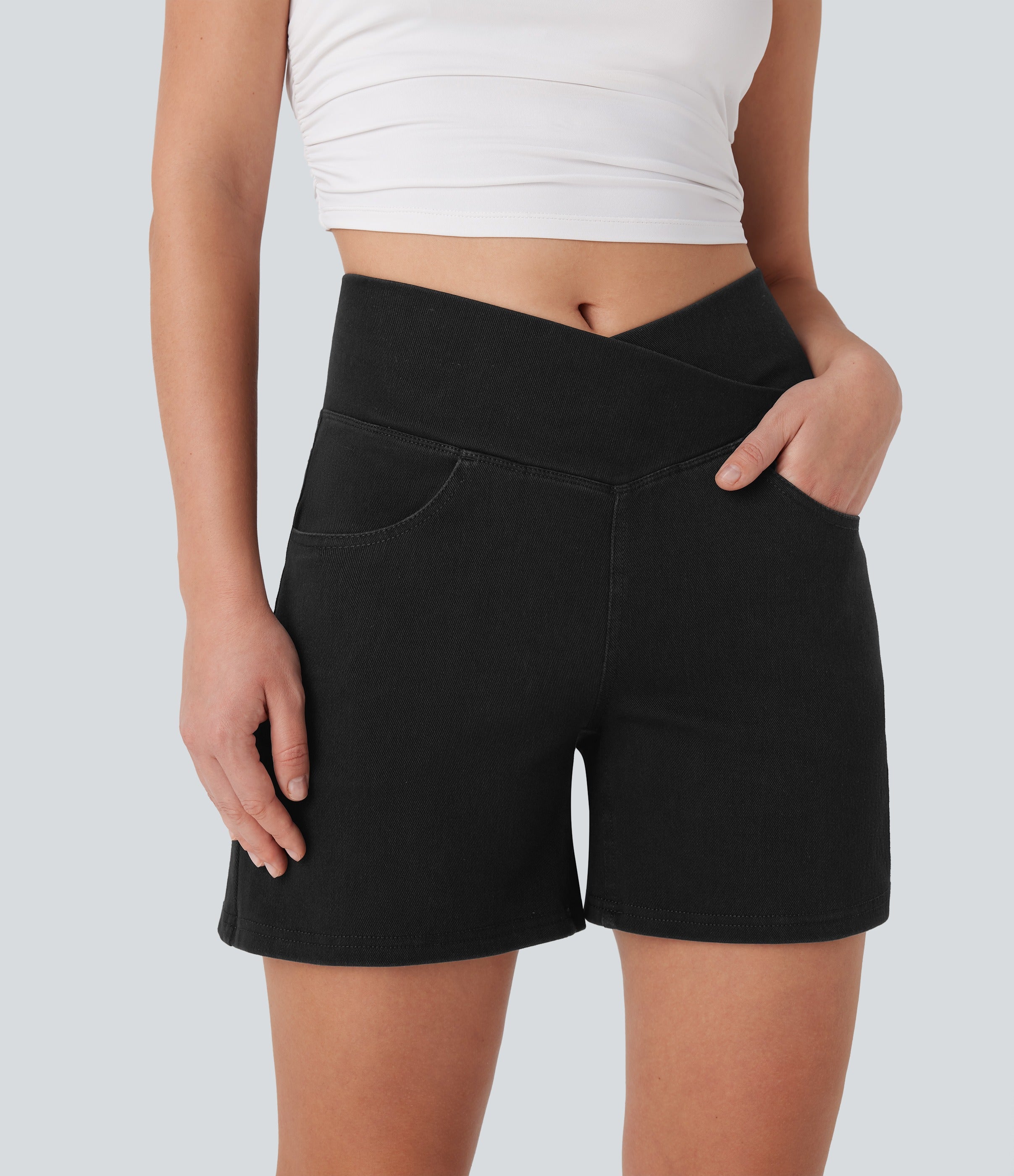 MAIA | HIGH WAISTED DENIM SHORTS