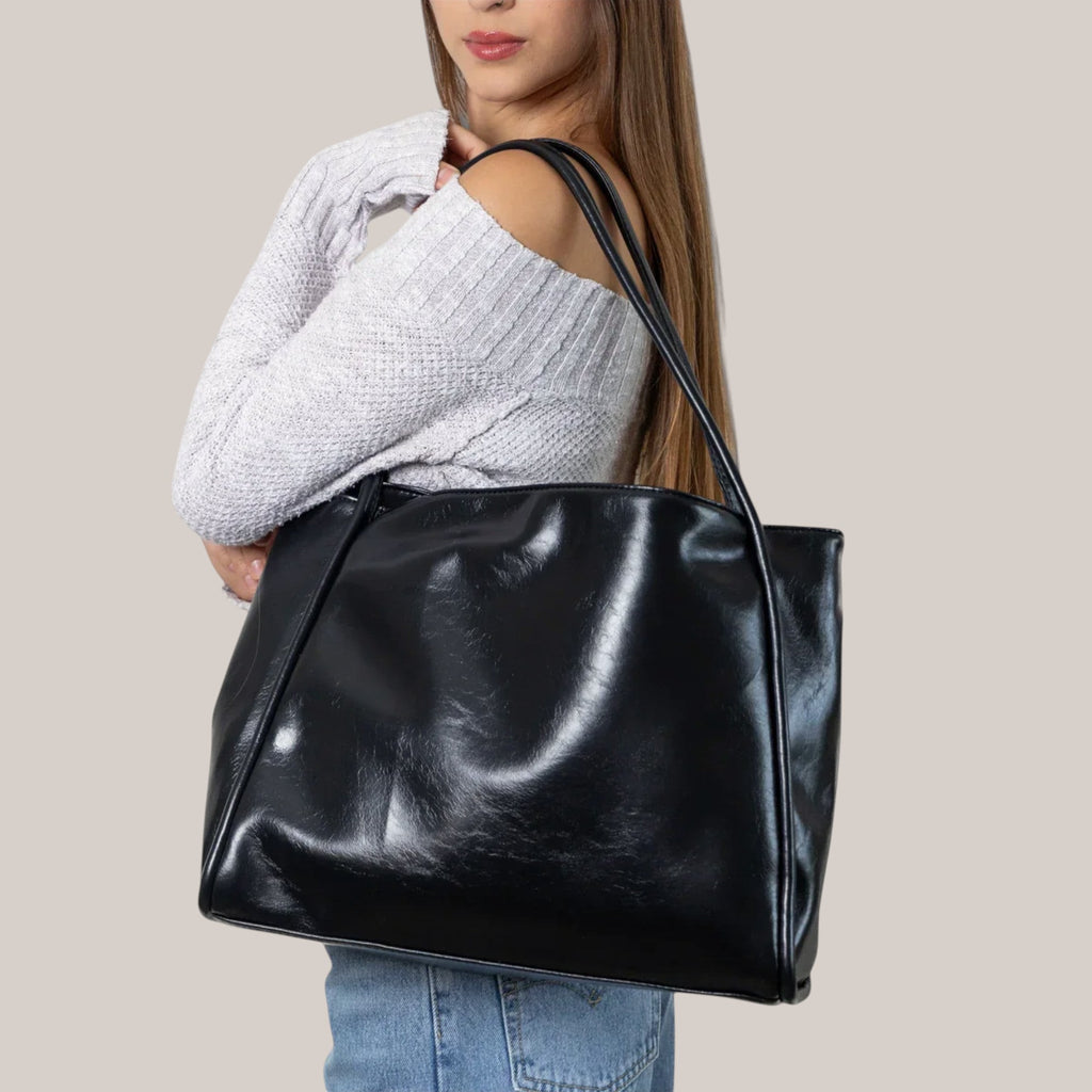 VALERIE | GLOSSY LEATHER BAG