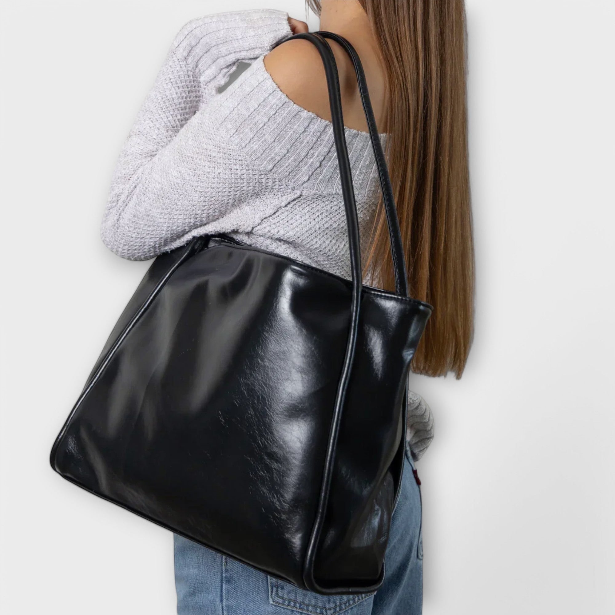 VALERIE | GLOSSY LEATHER BAG